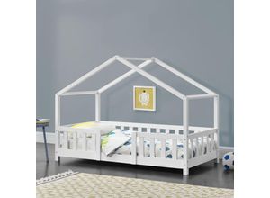 4059438148118 - [encasa] - Kinderbett Treviolo 70x140 cm Weiß Weiß