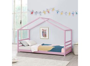 4059438148965 - [encasa] - Kinderbett Vardø 90x200 cm Rosa Rosa