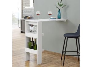 4059438577369 - [encasa] - Bartisch Bromölla 120x45x106 cm Weiß encasa - Weiß