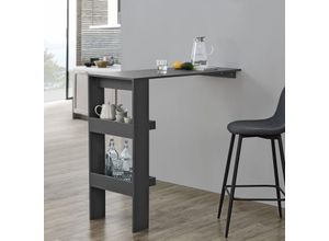 4059438577383 - [encasa] - Bartisch Bromölla 120x45x106 cm Dunkelgrau encasa - Dunkelgrau