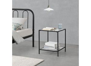 4059438583247 - [encasa] - Beistelltisch Norrtälje - 55x45x45cm encasa - Schwarz