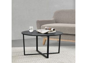 4059438583308 - [encasa] - Couchtisch Vadstena 45x80cm Schwarz Schwarz