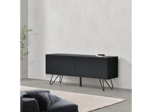 4059438583476 - [encasa] - Sideboard Bollebygd 465x110x30cm Schwarz encasa - Schwarz