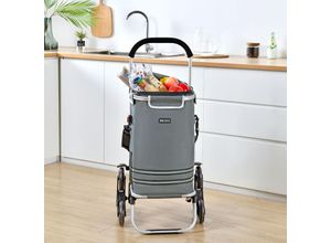 4059438622502 - [encasa] - Treppensteiger Einkaufstrolley Neef 41 Liter bis 20 kg Dunkelgrau Grau