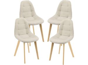 4059438675812 - Esszimmerstuhl Kopparberg 4er-Set Beige encasa - Beige