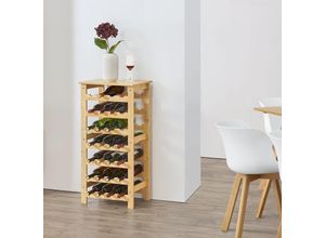 4059438680144 - [encasa] - Weinregal Äänekoski 94x47x29 cm Bambus Natur Bambus