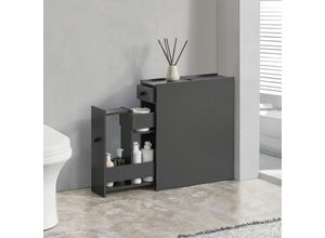 4059438681288 - [encasa] - Badezimmerschrank Kihniö 58x16x48cm Dunkelgrau Dunkelgrau