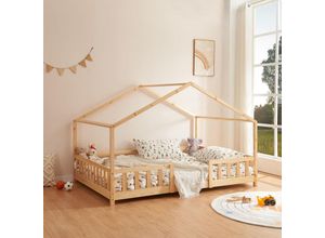 4059438681523 - Kinderbett Treviolo 120x200 cm Holzfarben [encasa] Hellbraun