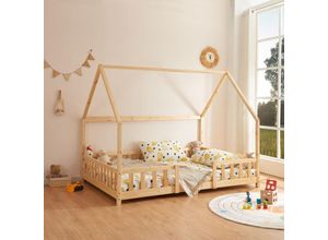 4059438681547 - [encasa] - Kinderbett Sisimiut 120x200 cm Holzfarben