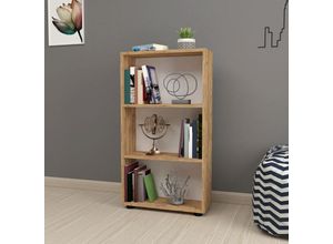 4059438683411 - [encasa] - Bücherregal Vara 106x55x20 cm Eiche-Optik Eiche