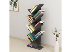 4059438683558 - Bücherregal Tranås 121x44x22cm Anthrazit [encasa] - Dunkelgrau