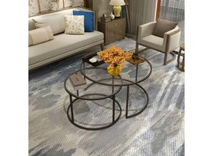 4059438685354 - Satztisch Kokkola 2er Set Klarglas [encasa]