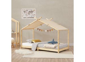 4059438819230 - Kinderbett Brome 90x200cm Natur [encasa] - Kiefer