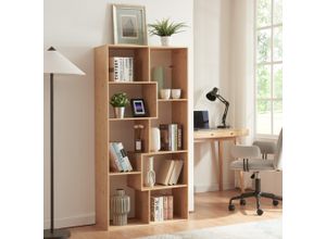 4059438849541 - Bücherregal Hå Bambus 160x80x30cm Natur [encasa] - Bambus