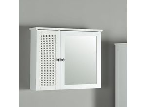 4059438849756 - [encasa] - Spiegelschrank Karlsøy 50x60x15cm Weiß Weiß