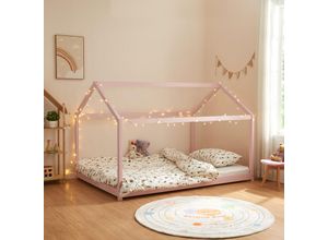 4059438879319 - Kinderbett Cerro 120x200cm Rosa [encasa] - Rosa