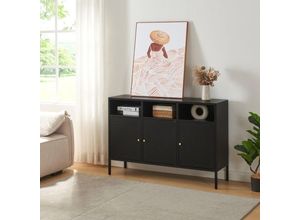 4059438880797 - Sideboard Janakkala 119x35x80 cm Schwarz [encasa]