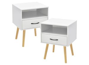 4059438933905 - [encasa] - Beistelltisch Gävle 2er Set Weiß