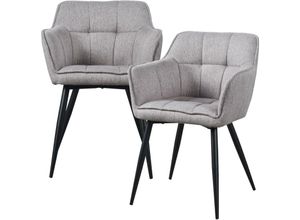 4059438970887 - [encasa] - Esszimmerstuhl 2er Set Birmingham Grau