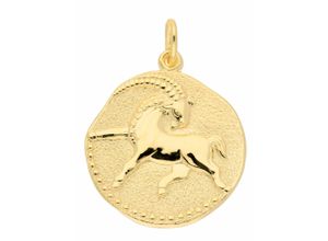 4059468443788 - Ketten-Anhänger ADELIA´S 333 Gold Sternzeichen Anhänger Steinbock Ø 182 mm Schmuckanhänger Gr Damen Steinbock Gelbgold 333 goldfarben (gold) Damen Anhänger Goldschmuck für & Herren