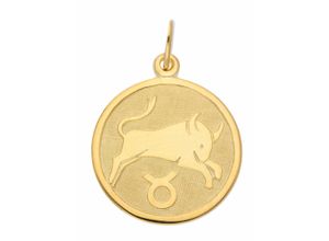 4059468444310 - Ketten-Anhänger ADELIA´S 333 Gold Sternzeichen Anhänger Stier Ø 16 mm Schmuckanhänger Gr Damen Stier Gelbgold 333 goldfarben (gold) Damen Anhänger Goldschmuck für & Herren