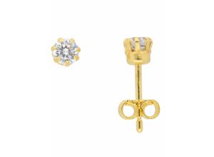 4059468445546 - Paar Ohrhänger ADELIA´S 333 Gold Ohrringe Ohrstecker mit Zirkonia Ø 4 mm Gr Damen Gelbgold 333 goldfarben (gold) Damen Ohrhänger mit Zirkonia Goldschmuck für