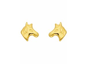 4059468445553 - Paar Ohrhänger ADELIA´S 333 Gold Ohrringe Ohrstecker Pferdekopf Gr Damen Gelbgold 333 goldfarben (gold) Damen Ohrhänger Goldschmuck für