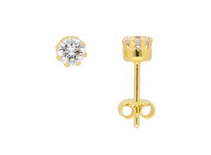 4059468445560 - Paar Ohrhänger ADELIA´S 333 Gold Ohrringe Ohrstecker mit Zirkonia Ø 5 mm Gr Damen Gelbgold 333 goldfarben (gold) Damen Ohrhänger mit Zirkonia Goldschmuck für