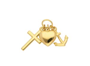 4059468445584 - Ketten-Anhänger ADELIA´S 333 Gold Anhänger Glaube-Liebe-Hoffnung Schmuckanhänger Gr Kinder Gelbgold 333 goldfarben (gold) Damen Anhänger Goldschmuck für