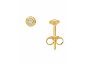 4059468446499 - Paar Ohrhänger ADELIA´S 585 Gold Ohrringe Ohrstecker mit Diamant Brillant Ø 41 mm Gr Damen 01 ct VVS = sehr sehr kleine Einschlüsse Gelbgold 585 goldfarben (gold) Damen Ohrhänger mit Diamant Brillant Goldschmuck für