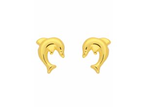 4059468447311 - Paar Ohrhänger ADELIA´S 333 Gold Ohrringe Ohrstecker Delphin Gr Damen Gelbgold 333 goldfarben (gold) Damen Ohrhänger Goldschmuck für