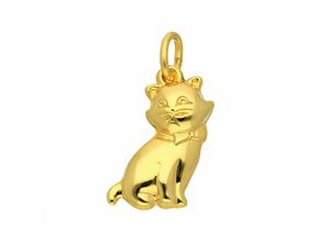 4059468451745 - Ketten-Anhänger ADELIA´S 585 Gold Anhänger Katze Schmuckanhänger Gr Kinder Gelbgold 585 goldfarben (gold) Damen Anhänger Goldschmuck für