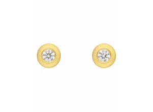 4059468454586 - Paar Ohrhänger ADELIA´S 585 Gold Ohrringe Ohrstecker mit Diamant Brillant Ø 42 mm Gr Damen 007 ct VVS = sehr sehr kleine Einschlüsse Gelbgold 585 goldfarben (gold) Damen Ohrhänger mit Diamant Brillant Goldschmuck für