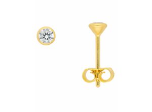 4059468456719 - Paar Ohrhänger ADELIA´S 585 Gold Ohrringe Ohrstecker mit Zirkonia Ø 35 mm Gr Damen Gelbgold 585 goldfarben (gold) Damen Ohrhänger mit Zirkonia Goldschmuck für