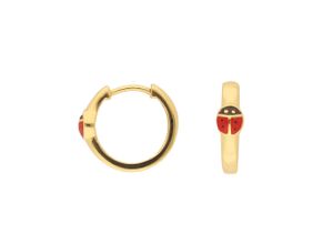 4059468456870 - Paar Ohrhänger ADELIA´S 333 Gold Ohrringe Creolen Marienkäfer Ø 141 mm Gr Damen Gelbgold 333 goldfarben (gold) Damen Ohrhänger Goldschmuck für