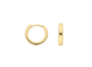 4059468458003 - Paar Ohrhänger ADELIA´S 585 Gold Ohrringe Creolen Ø 12 mm Gr Damen Gelbgold 585 goldfarben (gold) Damen Ohrhänger Goldschmuck für