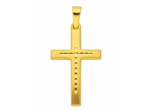 4059468466220 - Ketten-Anhänger ADELIA´S 333 Gold Kreuz Anhänger Schmuckanhänger Gr Damen Gelbgold 333 goldfarben (gold) Damen Anhänger Goldschmuck für & Herren