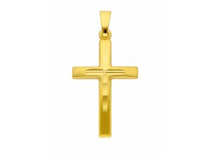 4059468466237 - Ketten-Anhänger ADELIA´S 333 Gold Kreuz Anhänger Schmuckanhänger Gr Damen Gelbgold 333 goldfarben (gold) Damen Anhänger Goldschmuck für & Herren