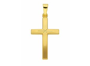 4059468466251 - Ketten-Anhänger ADELIA´S 333 Gold Kreuz Anhänger Schmuckanhänger Gr Damen Gelbgold 333 goldfarben (gold) Damen Anhänger Goldschmuck für & Herren