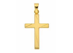 4059468466282 - Ketten-Anhänger ADELIA´S 333 Gold Kreuz Anhänger Schmuckanhänger Gr Damen Gelbgold 333 goldfarben (gold) Damen Anhänger Goldschmuck für & Herren