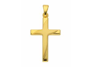 4059468466305 - Ketten-Anhänger ADELIA´S 585 Gold Kreuz Anhänger Schmuckanhänger Gr Damen Gelbgold 585 goldfarben (gold) Damen Anhänger Goldschmuck für & Herren