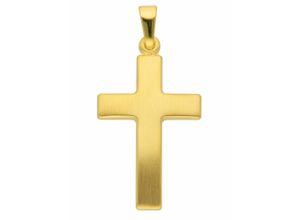 4059468466381 - Ketten-Anhänger ADELIA´S 585 Gold Kreuz Anhänger Schmuckanhänger Gr Damen Gelbgold 585 goldfarben (gold) Damen Anhänger Goldschmuck für & Herren