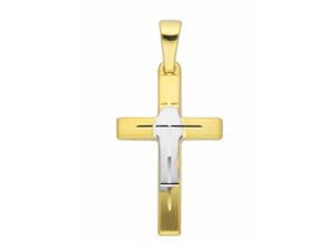 4059468466428 - Ketten-Anhänger ADELIA´S 585 Gold Kreuz Anhänger Schmuckanhänger Gr Damen Gelbgold 585 goldfarben (gold) Damen Anhänger Goldschmuck für & Herren