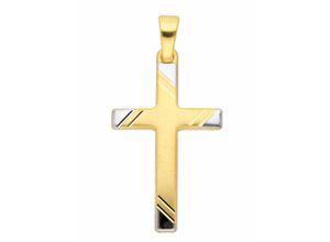 4059468466435 - Ketten-Anhänger ADELIA´S 333 Gold Kreuz Anhänger Schmuckanhänger Gr Damen Weißgold 333 goldfarben (gold) Damen Anhänger Goldschmuck für & Herren