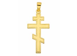 4059468466480 - Ketten-Anhänger ADELIA´S 585 Gold Kreuz Anhänger Schmuckanhänger Gr Damen Gelbgold 585 goldfarben (gold) Damen Anhänger Goldschmuck für & Herren