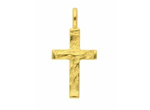 4059468466671 - Ketten-Anhänger ADELIA´S 585 Gold Kreuz Anhänger Schmuckanhänger Gr Damen Gelbgold 585 goldfarben (gold) Damen Anhänger Goldschmuck für & Herren