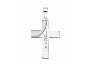 4059468467081 - Ketten-Anhänger ADELIA´S 925 Silber Kreuz Anhänger mit Zirkonia Schmuckanhänger Gr Damen mit Zirkonia Silber 925 (Sterlingsilber) silberfarben (silber) Damen mit Zirkonia Silberschmuck für & Herren