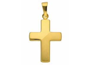 4059468467289 - Ketten-Anhänger ADELIA´S 585 Gold Kreuz Anhänger Schmuckanhänger Gr Damen Gelbgold 585 goldfarben (gold) Damen Anhänger Goldschmuck für & Herren