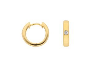 4059468467739 - Paar Ohrhänger ADELIA´S 333 Gold Ohrringe Creolen mit Zirkonia Ø 136 mm Gr Damen Gelbgold 333 goldfarben (gold) Damen Ohrhänger mit Zirkonia Goldschmuck für