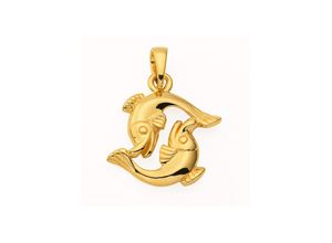 4059468470814 - Ketten-Anhänger ADELIA´S 585 Gold Sternzeichen Anhänger Fisch Schmuckanhänger Gr Damen Fische Gelbgold 585 goldfarben (gold) Damen Anhänger Goldschmuck für & Herren